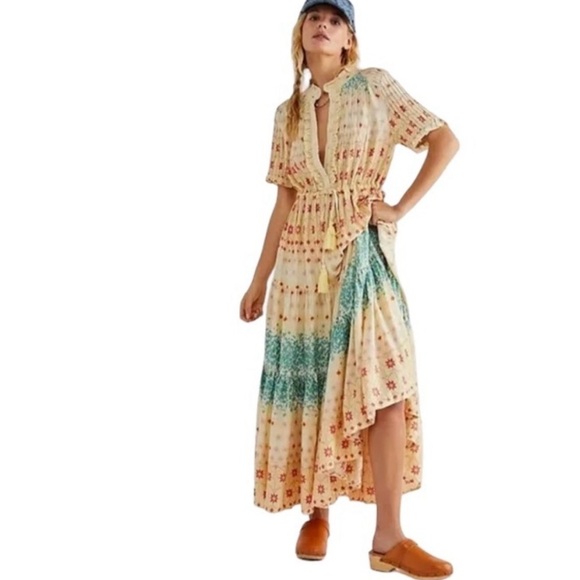 Free People Cloud Combo Maxi Dress NWT S - Picture 4 of 5